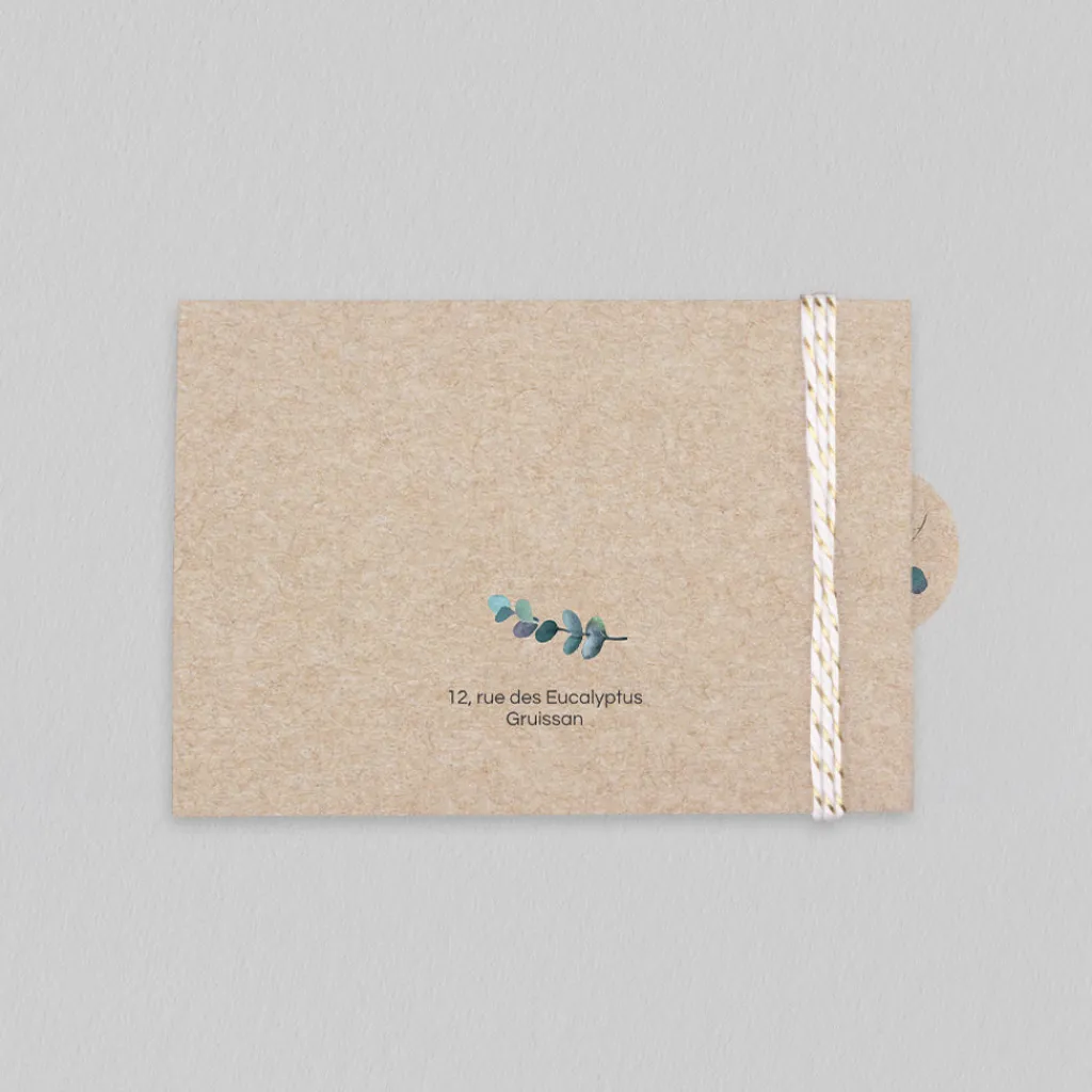 Faire-part Mariage Champêtre | Gamme Complète^Planet cards Eucalyptus Kraft