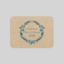 Programme De Mariage^Planet cards Eucalyptus Kraft