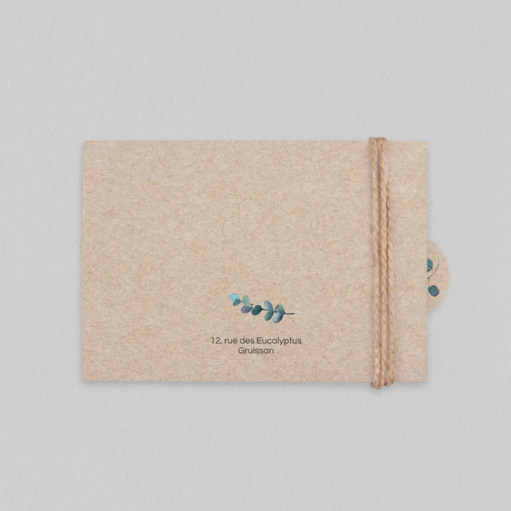 Faire-part Mariage Champêtre | Gamme Complète^Planet cards Eucalyptus Kraft