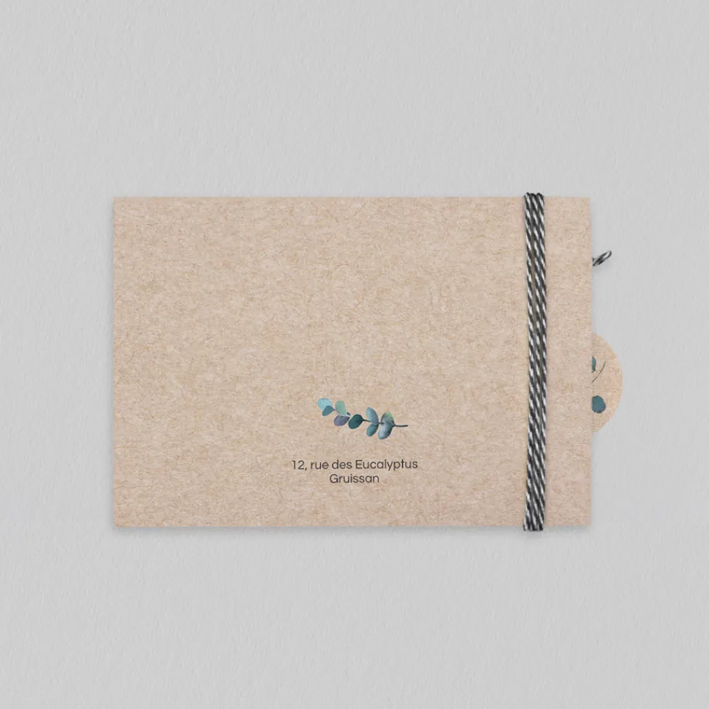 Faire-part Mariage Champêtre | Gamme Complète^Planet cards Eucalyptus Kraft