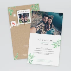 Faire-part Mariage Original | Faire-part Mariage Champêtre^Planet cards Eucalyptus sur Kraft