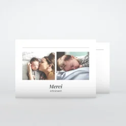Carte Remerciement Naissance Classique^Planet cards Famille Comblée