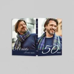 Carte Invitation Anniversaire Adulte Moderne^Planet cards Fenêtre 50 ans