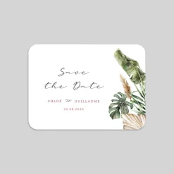Save The Date^Planet cards Feuillage Bohème et Photos