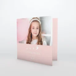 Faire-part Communion^Planet cards Feuille Et Colombes