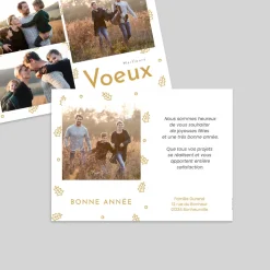 Carte De Vœux Famille | Carte De Vœux Nature^Planet cards Feuilles De Houx