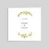 Faire-part Mariage Dorure^Planet cards Feuilles d'or