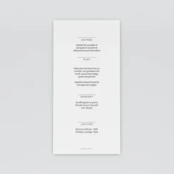 Menu De Mariage^Planet cards Feuilles et plumes en couronne