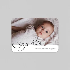 Faire-part Naissance Fille^Planet cards Fine Calligraphie