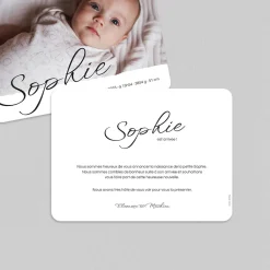 Faire-part Naissance Fille^Planet cards Fine Calligraphie