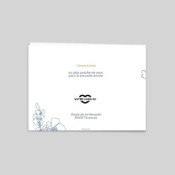 Carte De Vœux Entreprise Nature^Planet cards Fleur Et Trait Délicat