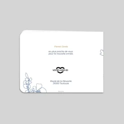 Carte De Vœux Entreprise Nature^Planet cards Fleur Et Trait Délicat