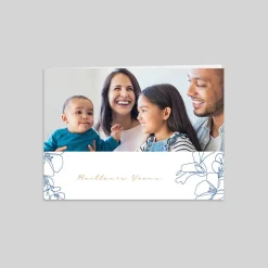 Carte De Vœux Famille^Planet cards Fleur Minimale