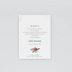Carte Remerciement Décès^Planet cards Fleurs aquarelle
