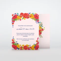Carte Invitation Anniversaire Adulte Moderne^Planet cards Fleurs d'anniversaire