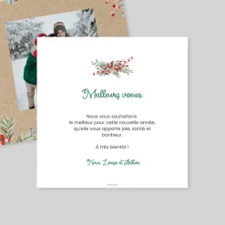 Carte De Vœux Famille | Carte De Vœux Nature^Planet cards Fleurs de Noël