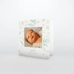 Faire-part Naissance Fille^Planet cards Fleurs en Aquarelle