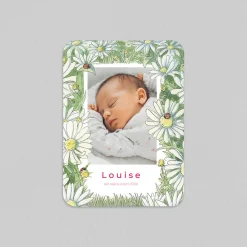 Faire-part Naissance Animaux | Créations En Collaboration^Planet cards Fleurs et Coccinelles