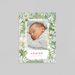 Faire-part Naissance Animaux | Créations En Collaboration^Planet cards Fleurs et Coccinelles