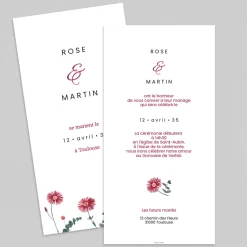Faire-part Mariage Champêtre^Planet cards Fleurs et Eucalyptus