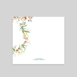 Faire-part Mariage Champêtre^Planet cards Fleurs Pêche