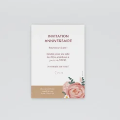 Carte Invitation Anniversaire Adulte Vintage^Planet cards Fleurs séchées d’anniversaire