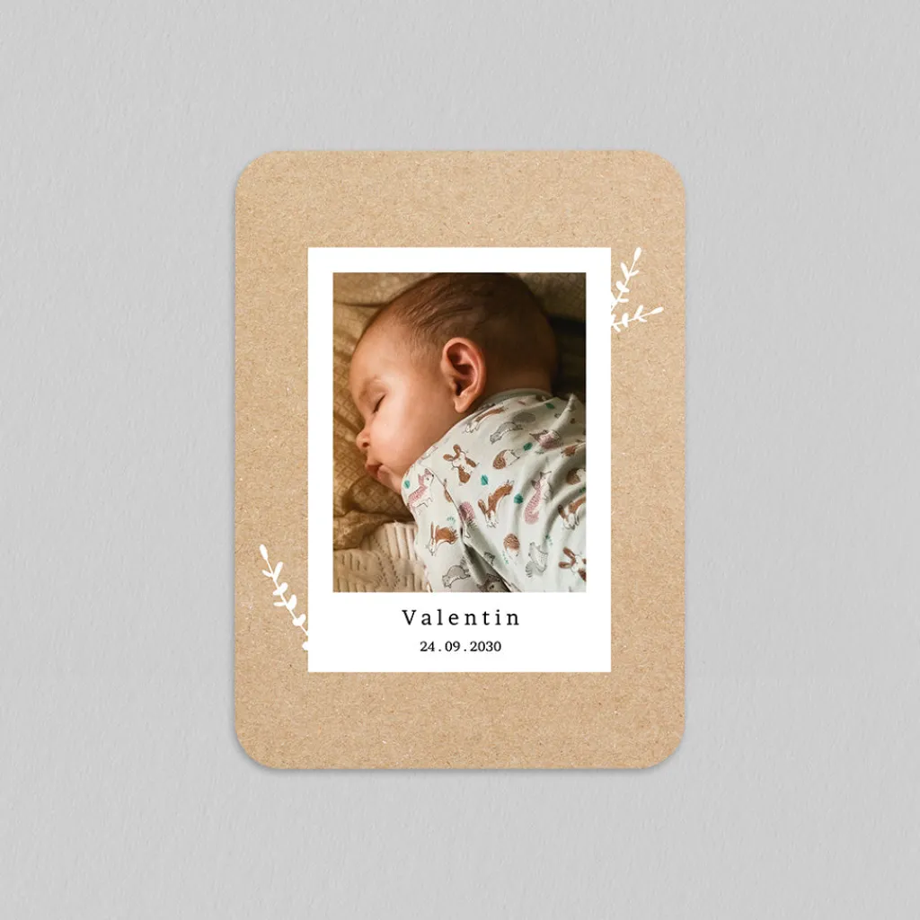 Faire-part Naissance Fille | Faire-part Naissance Garçon^Planet cards Fleurs sur kraft