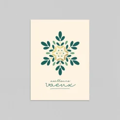 Carte De Vœux Nature^Planet cards Flocon Végétal