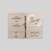 Faire-part Mariage Champêtre | Gamme Complète^Planet cards Floral sur bois tendre