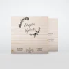 Coupon-réponse Mariage^Planet cards Floral sur bois tendre