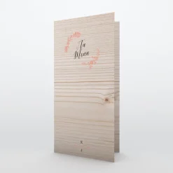 Menu De Mariage^Planet cards Floral sur bois tendre