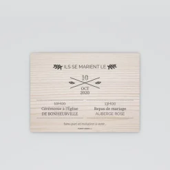 Save The Date^Planet cards Floral sur bois tendre
