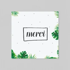 Carte Remerciement Baptême Photo^Planet cards Forêt tropicale