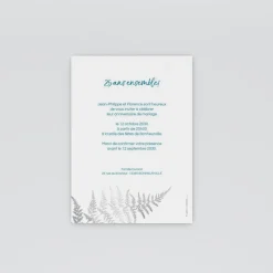 Carte Invitation Noces D'argent | Carte Invitation Noces D'argent^Planet cards Fougère Argentée