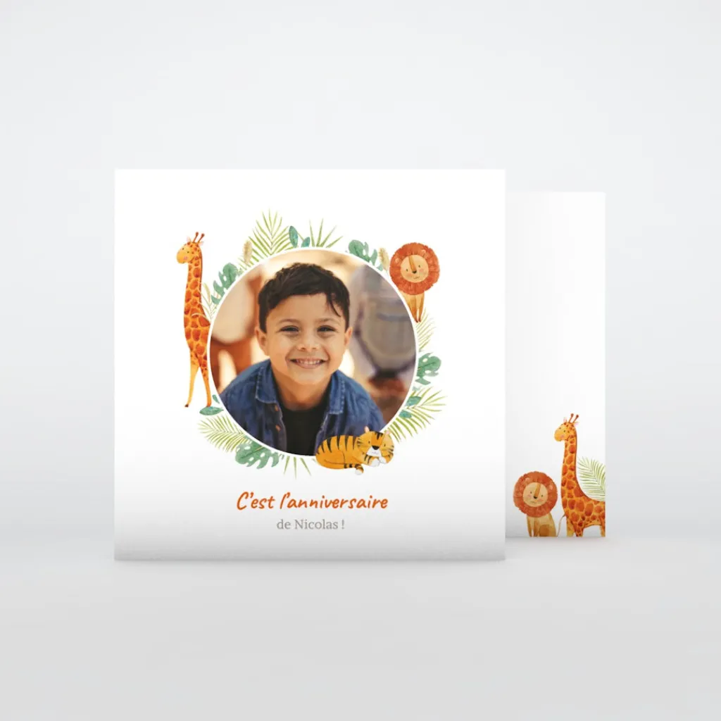 Carte Invitation Anniversaire Enfant Animaux^Planet cards Fête et animaux