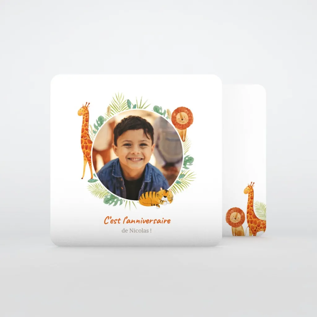 Carte Invitation Anniversaire Enfant Animaux^Planet cards Fête et animaux