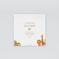 Carte Invitation Anniversaire Enfant Animaux^Planet cards Fête et animaux