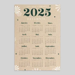 Carte De Vœux Entreprise Calendrier^Planet cards Fêtons l'Année Ensemble
