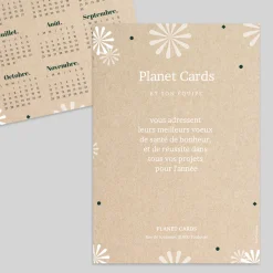 Carte De Vœux Entreprise Calendrier^Planet cards Fêtons l'Année Ensemble