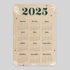 Carte De Vœux Entreprise Calendrier^Planet cards Fêtons l'Année Ensemble