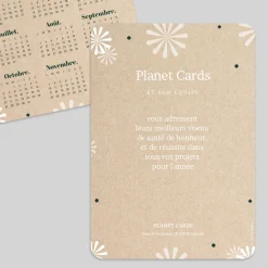 Carte De Vœux Entreprise Calendrier^Planet cards Fêtons l'Année Ensemble