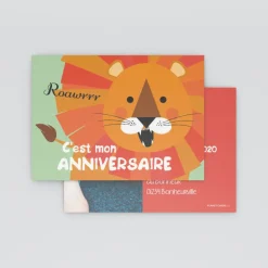 Carte Invitation Anniversaire Enfant Animaux | Carte Invitation Anniversaire Enfant Garçon^Planet cards Gentil lion