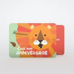 Carte Invitation Anniversaire Enfant Animaux | Carte Invitation Anniversaire Enfant Garçon^Planet cards Gentil lion