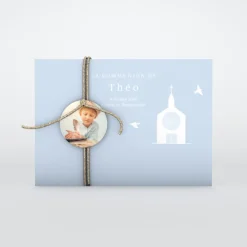 Faire-part Communion^Planet cards Église et Colombes