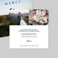 Carte Remerciement Mariage Avec Photo^Planet cards Grande Photo et Typo