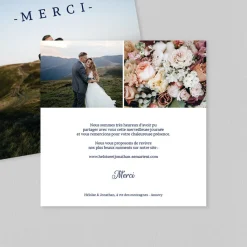 Carte Remerciement Mariage Avec Photo^Planet cards Grande Photo et Typo