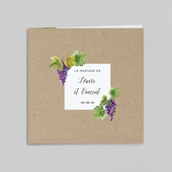 Faire-part Mariage Champêtre^Planet cards Grappes de Raisins