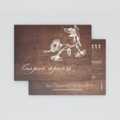 Coupon-réponse Mariage^Planet cards Gravures et bois