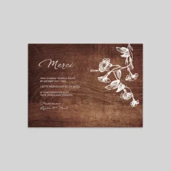 Carte Remerciement Mariage Champêtre^Planet cards Gravures et bois