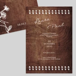 Save The Date^Planet cards Gravures et bois